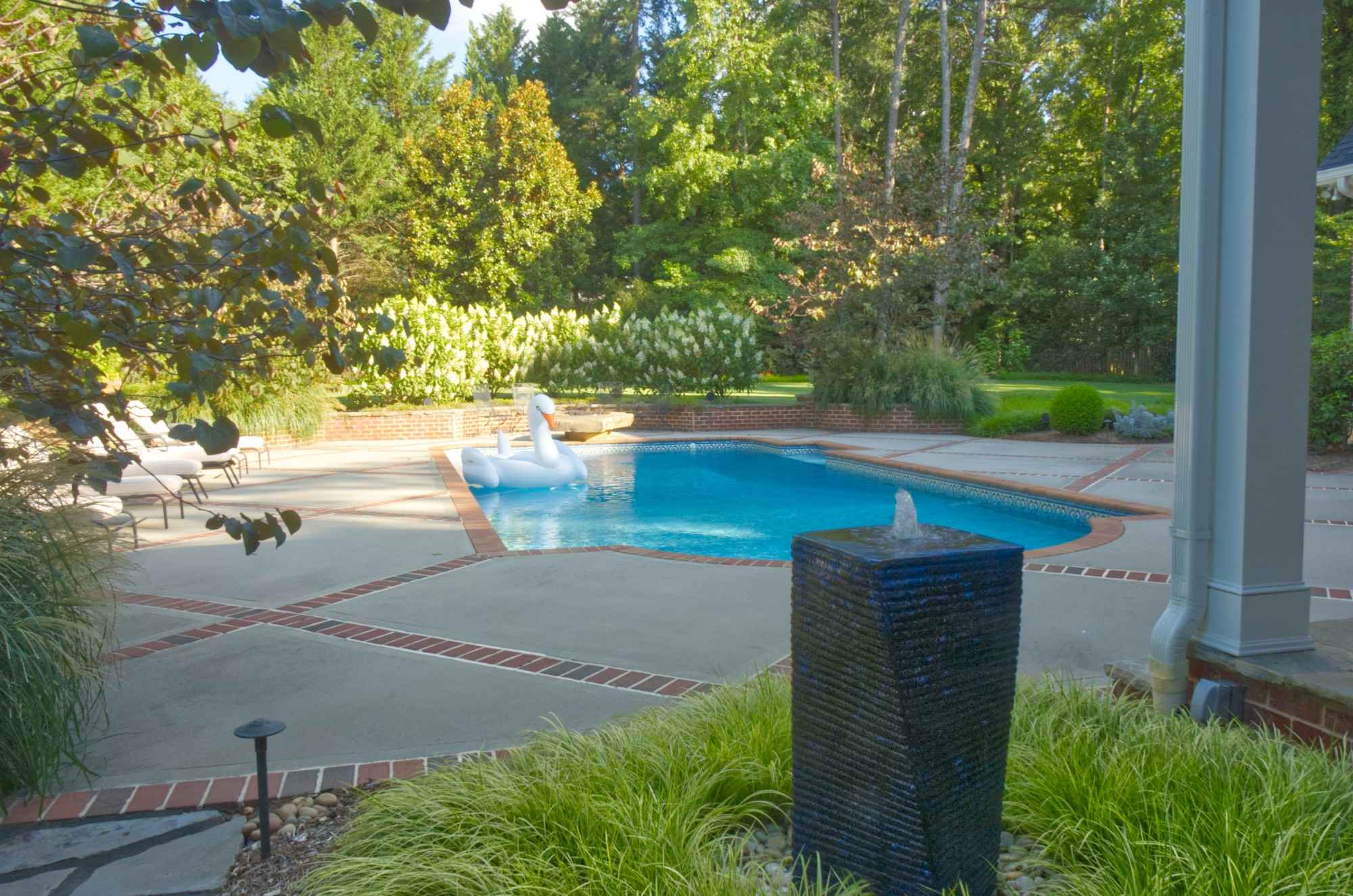 Residential Landscape Design - Fountain to Pool in Greenville, SC